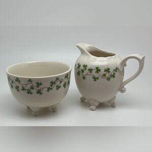 Shannon Elegant Vintage Shamrock Clover Porcelain Set